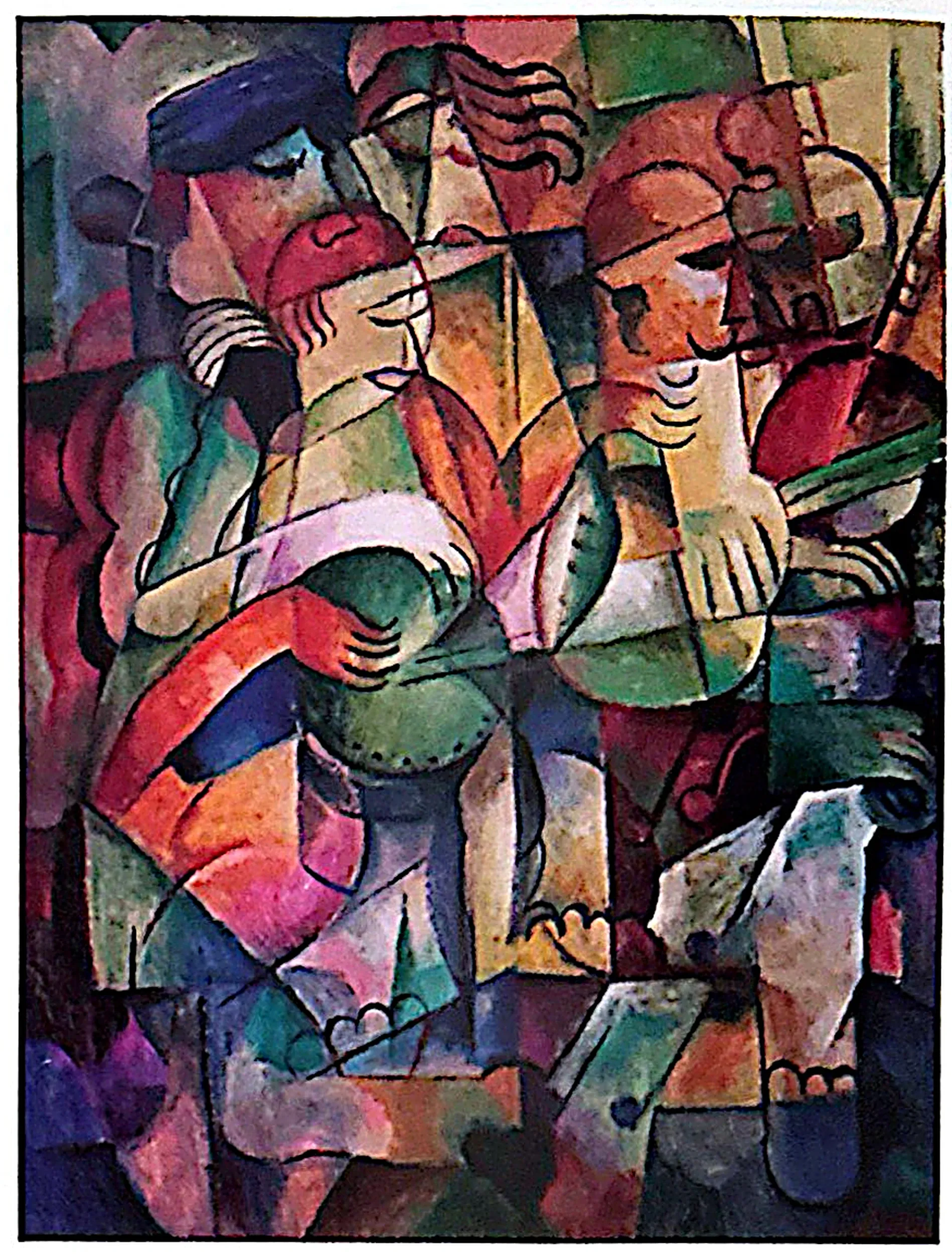 Oil painting titled Musician by Tan Peng Hooi, 1999.