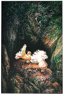 Oil painting titled Peace Doves by Tan Peng Hooi, 2001.
