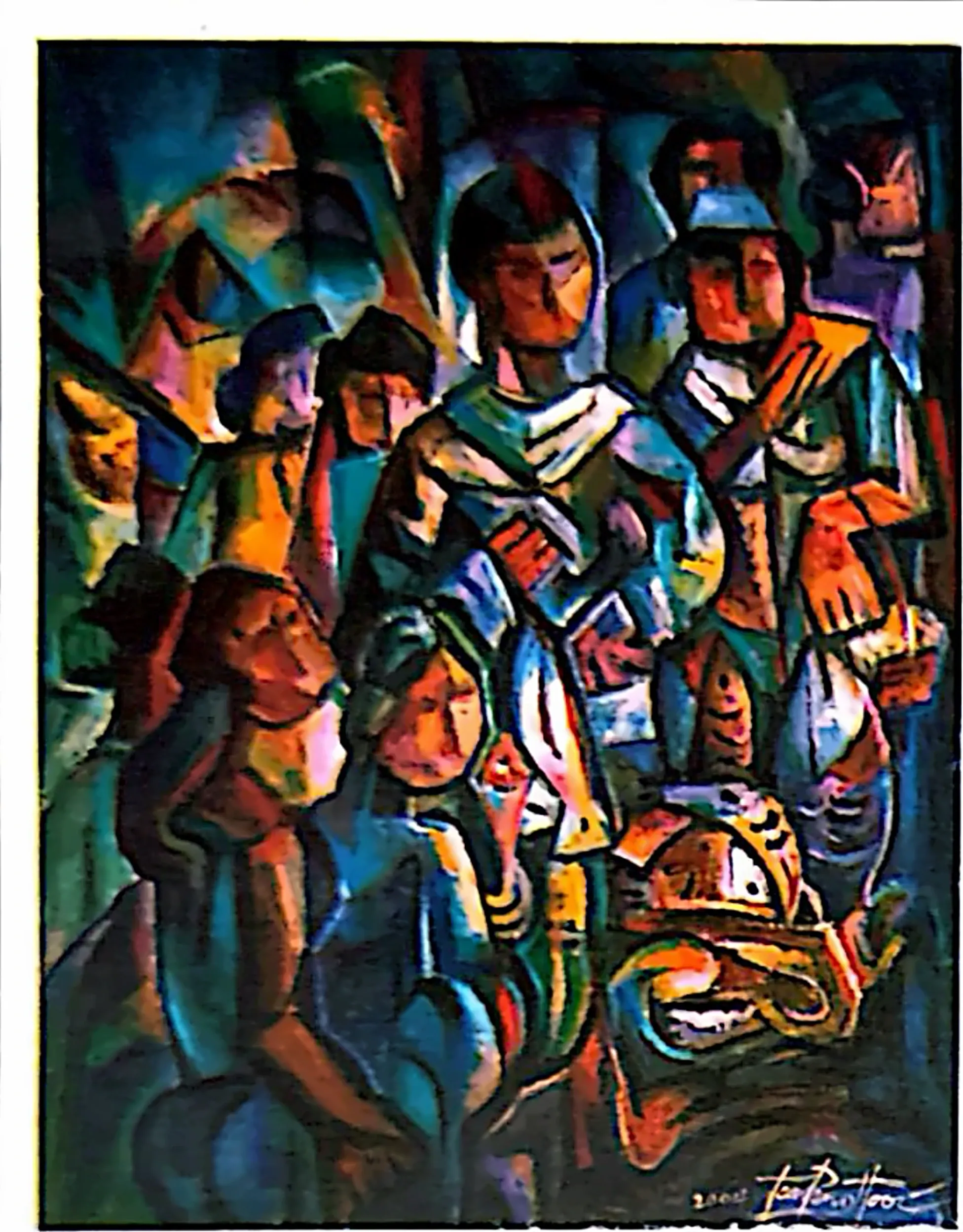 Plate for Market Scene